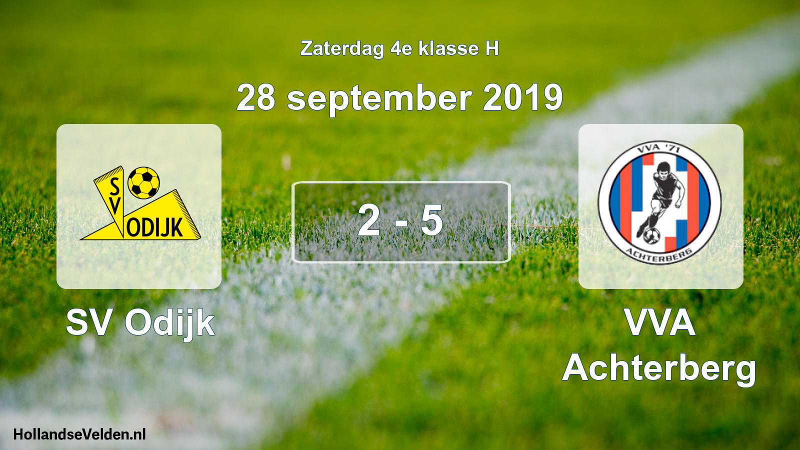 Total number of matches played: SV Odijk - VVA Achterberg 2 - 5 (28 September 2019)
