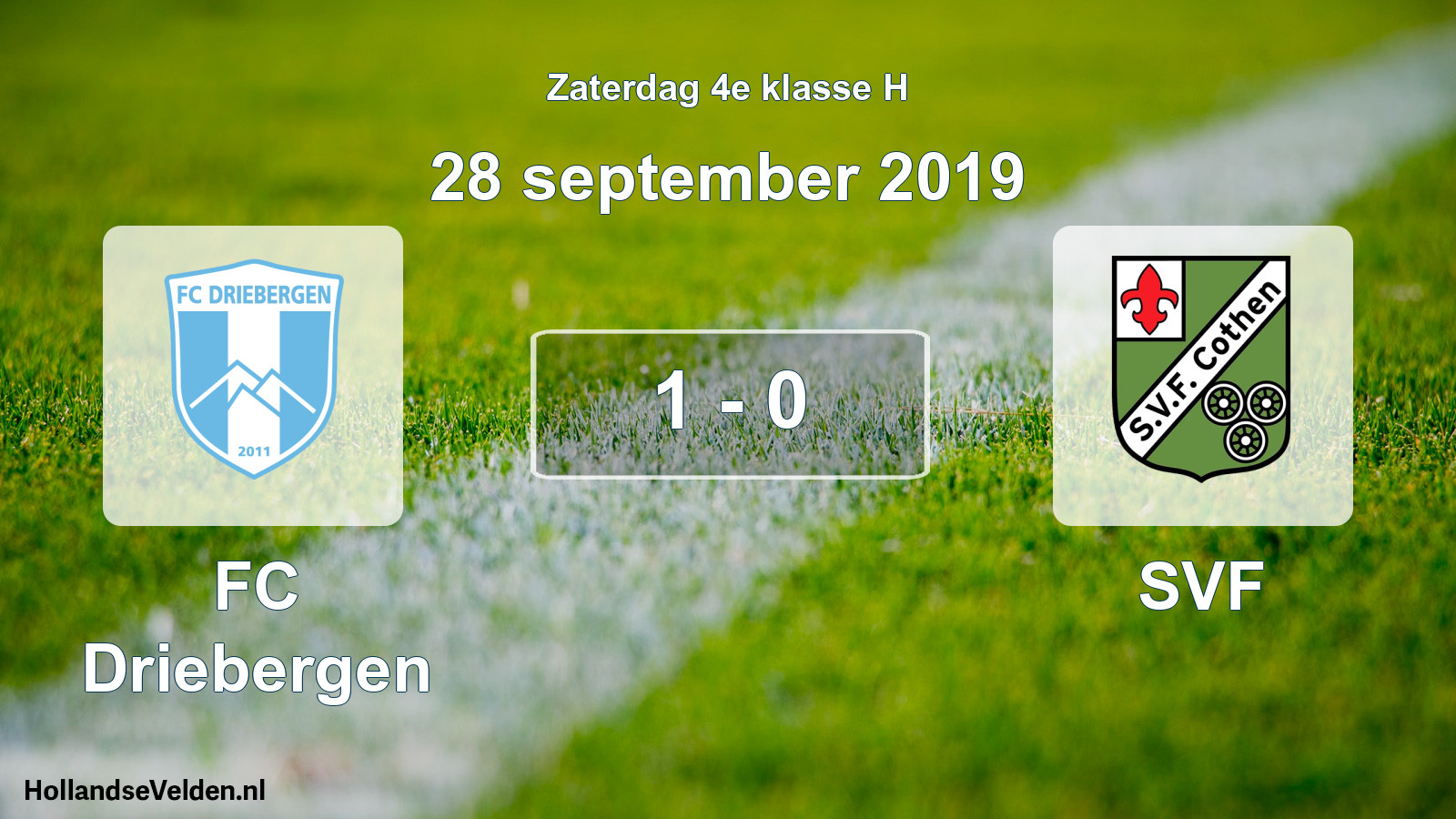 Total number of matches played: FC Driebergen - SVF 1 - 0 (28 September 2019)