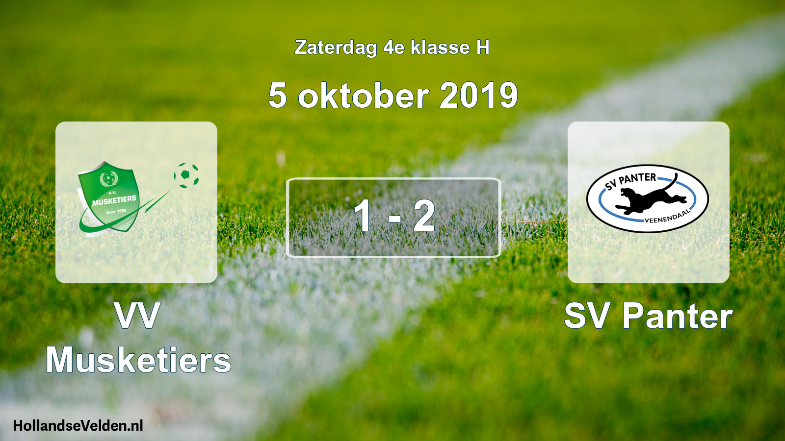 Total number of matches played: VV Musketiers - SV Panter 1 - 2 (5 October 2019)