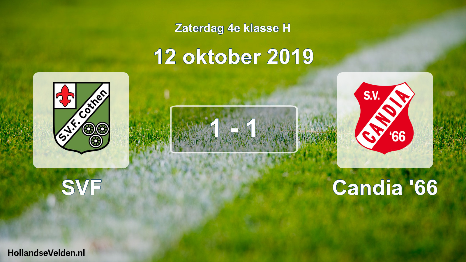 Total number of matches played: SVF - Candia '66 1 - 1 (12 October 2019)