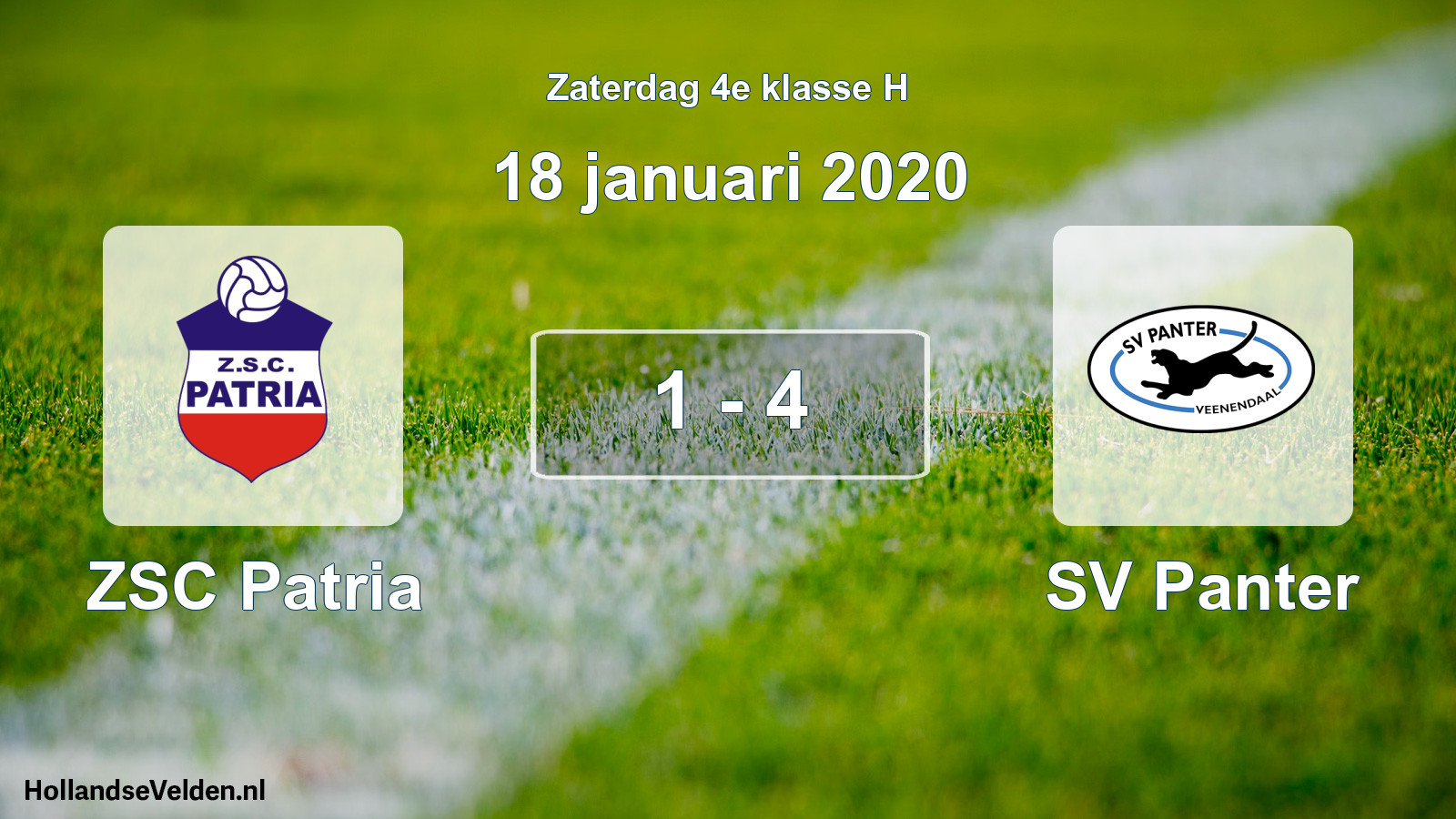 Total number of matches played: ZSC Patria - SV Panter 1 - 4 (18 January 2020)