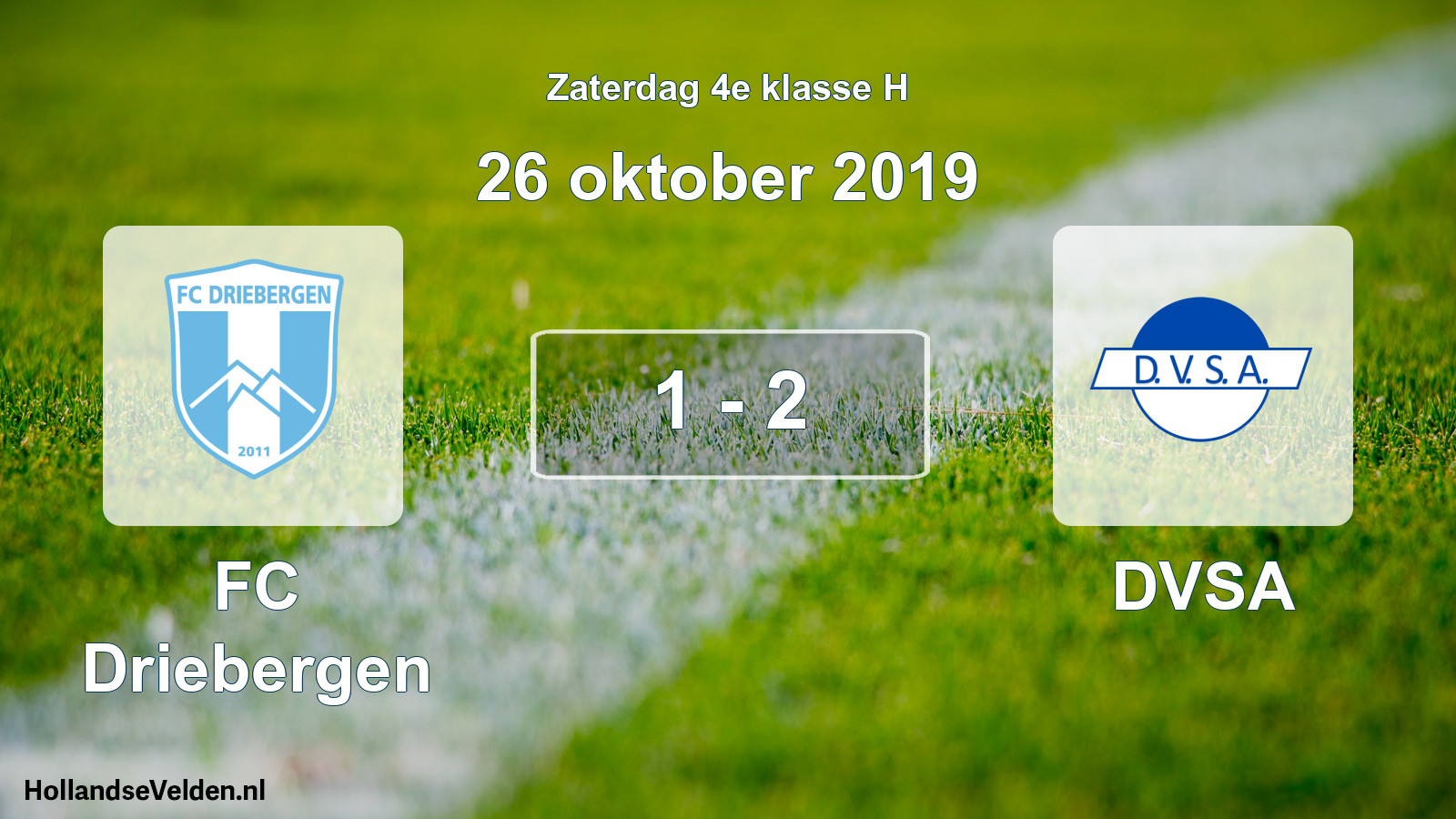Total number of matches played: FC Driebergen - DVSA 1 - 2 (26 October 2019)