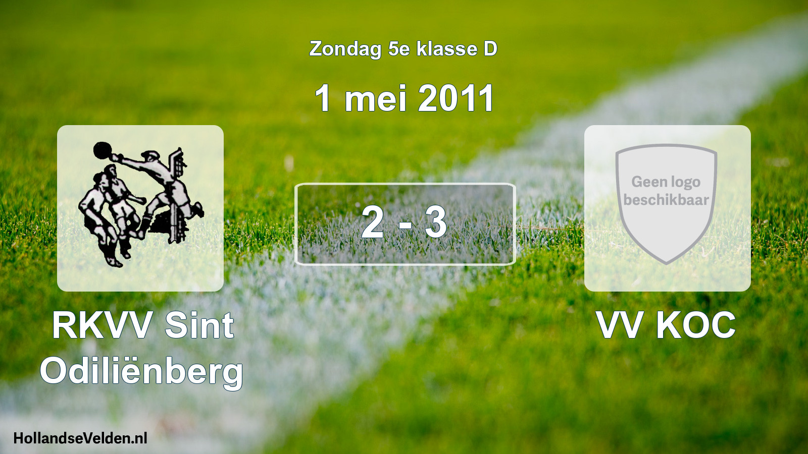 Total number of matches played: RKVV Sint Odiliënberg - VV KOC 2 - 3 (1 May 2011)