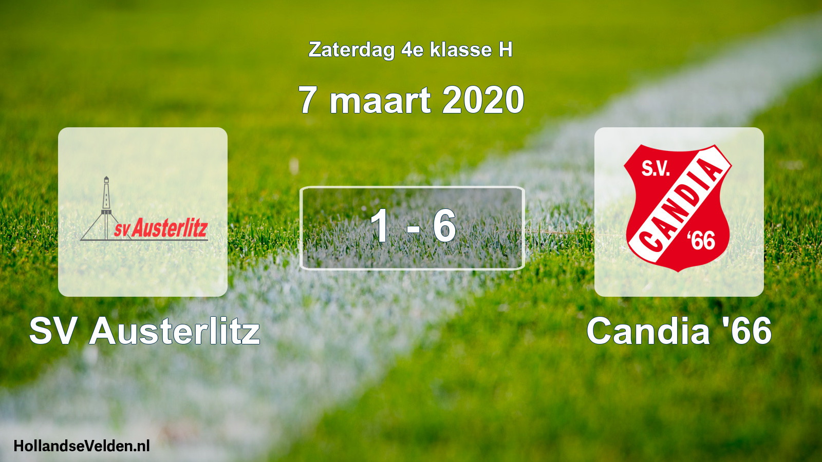 Total number of matches played: SV Austerlitz - Candia '66 1 - 6 (7 March 2020)