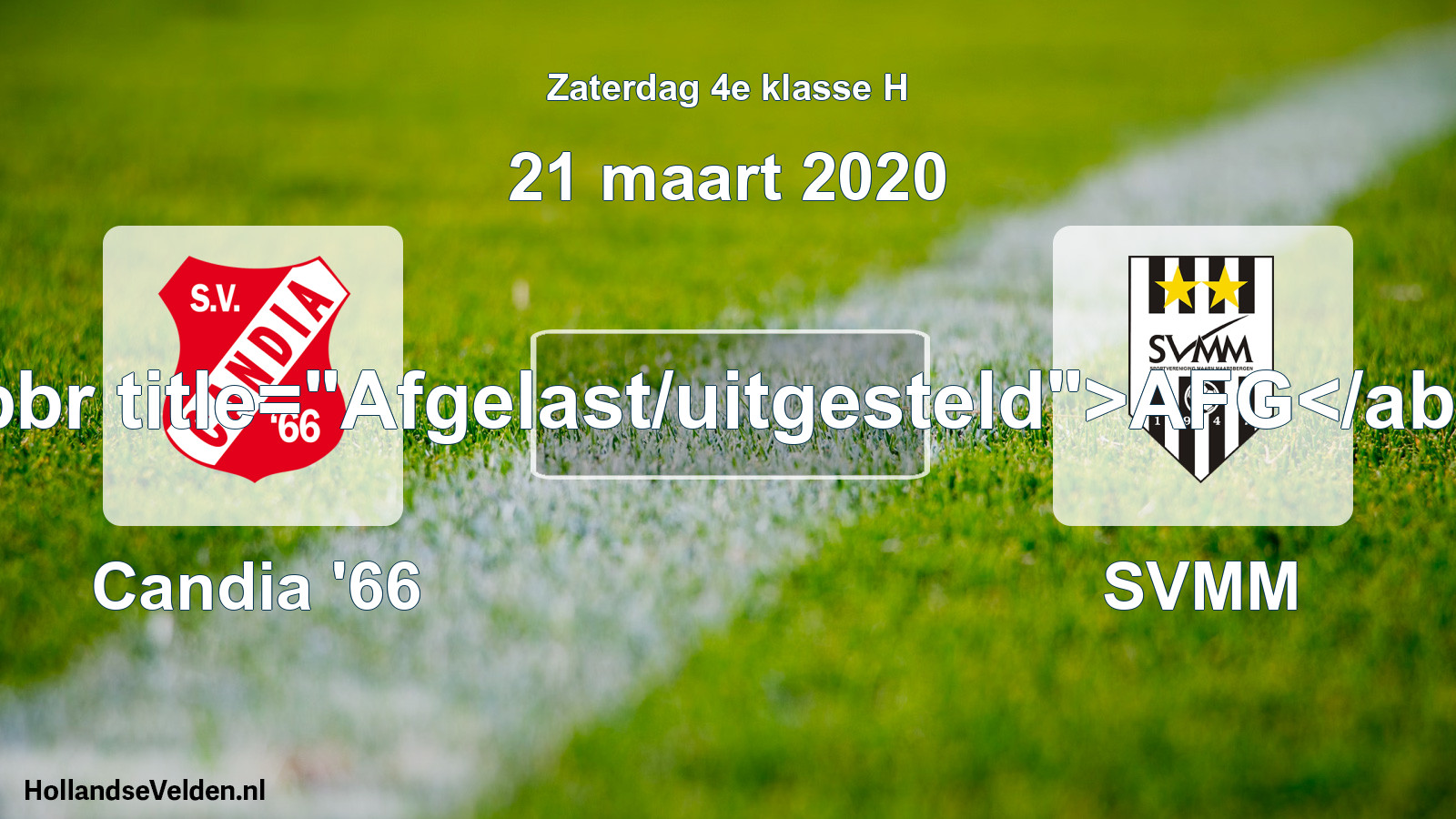 Scheduled Match: Candia '66 - SVMM (21 March 2020)