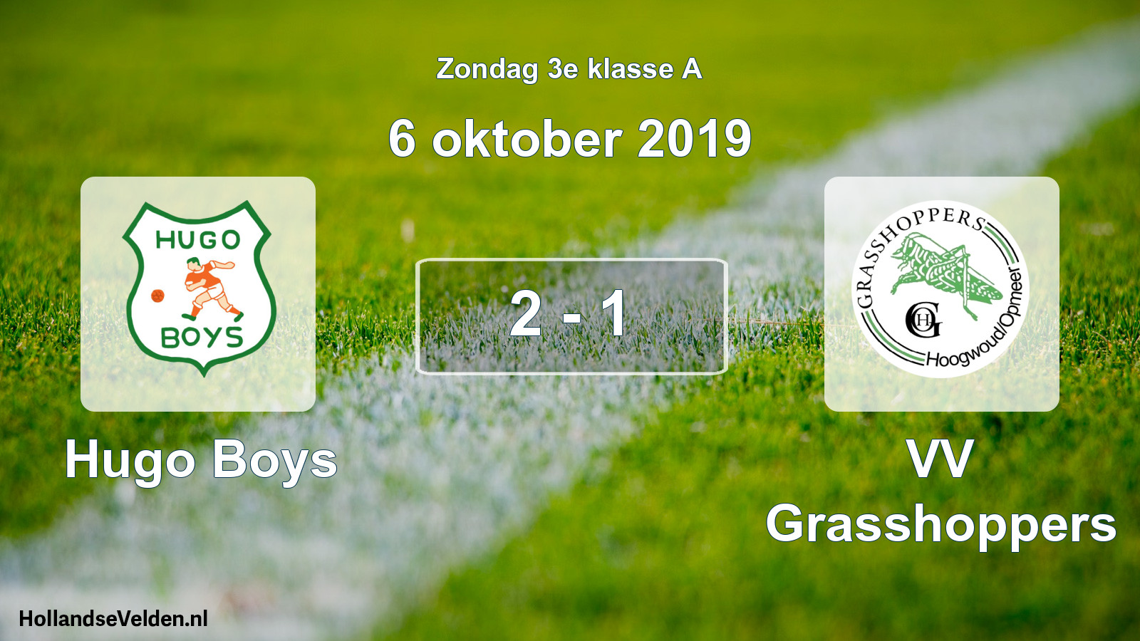 Total number of matches played: Hugo Boys - VV Grasshoppers 2 - 1 (6 October 2019)