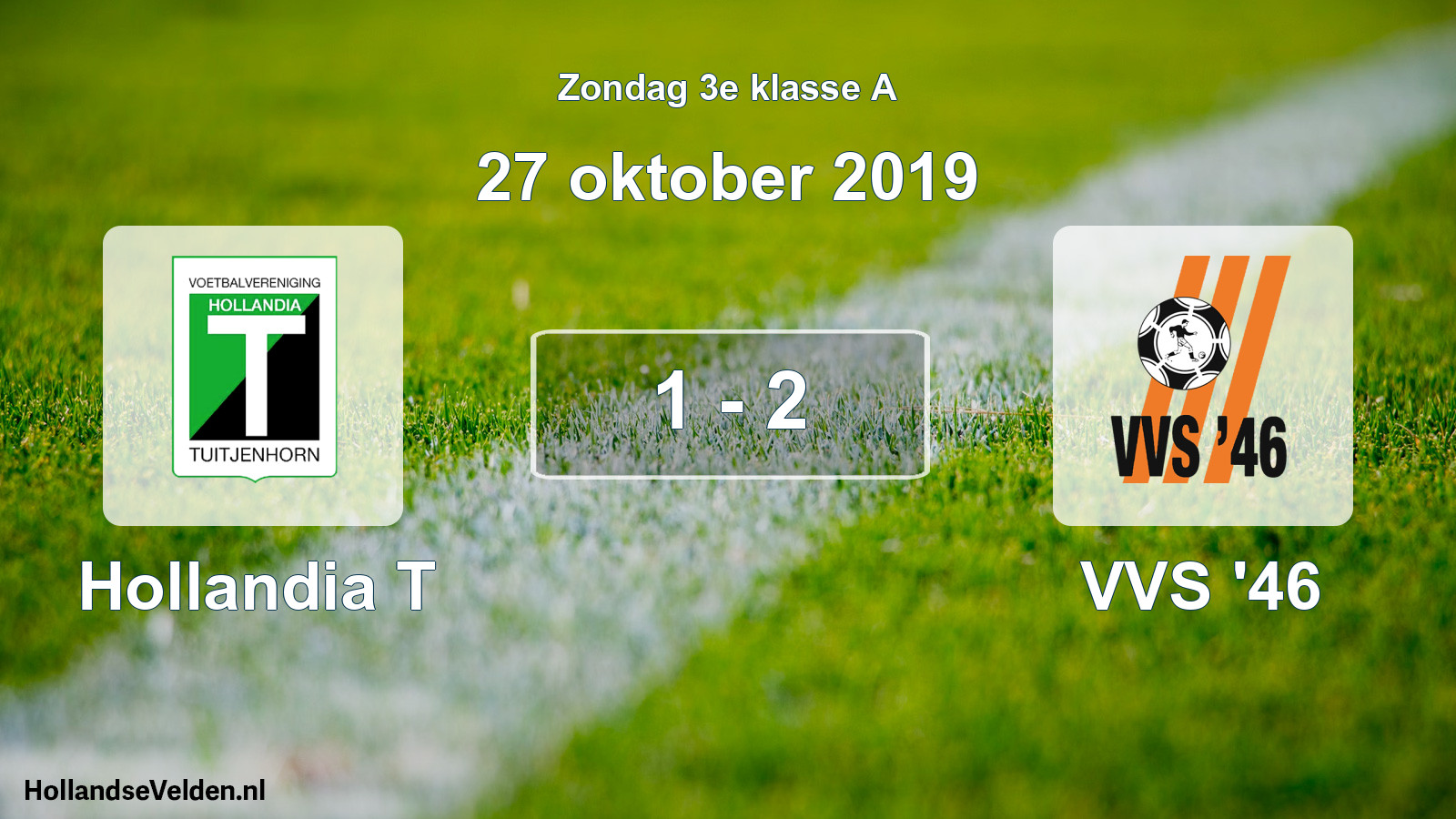 Total number of matches played: Hollandia T - VVS '46 1 - 2 (27 October 2019)