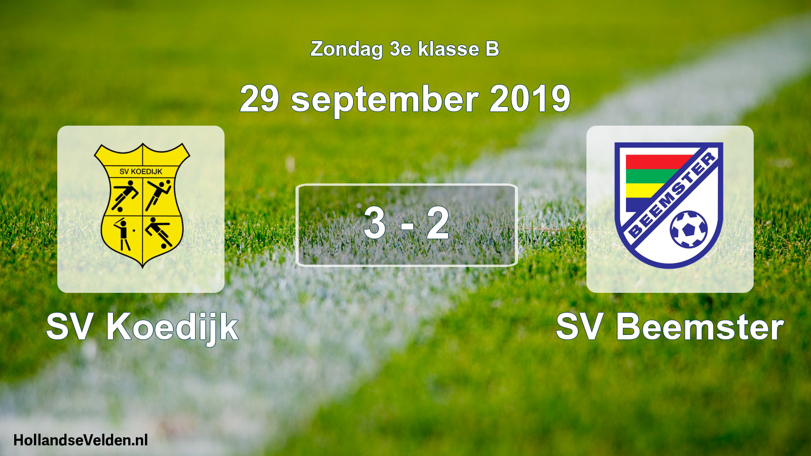 Total number of matches played: SV Koedijk - SV Beemster 3 - 2 (29 September 2019)