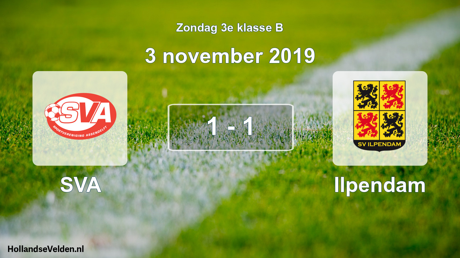 Total number of matches played: SVA - Ilpendam 1 - 1 (3 November 2019)
