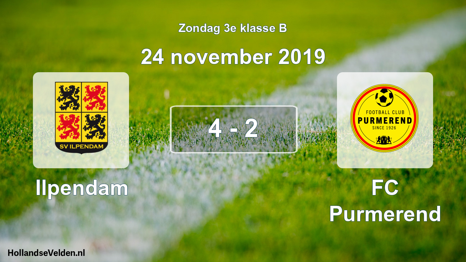 Total number of matches played: Ilpendam - FC Purmerend 4 - 2 (24 November 2019)