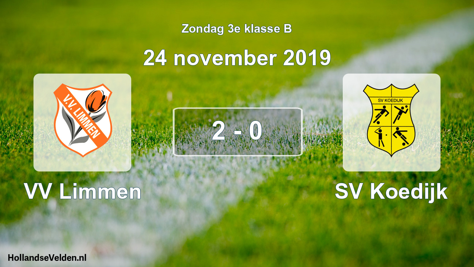 Total number of matches played: VV Limmen - SV Koedijk 2 - 0 (24 November 2019)