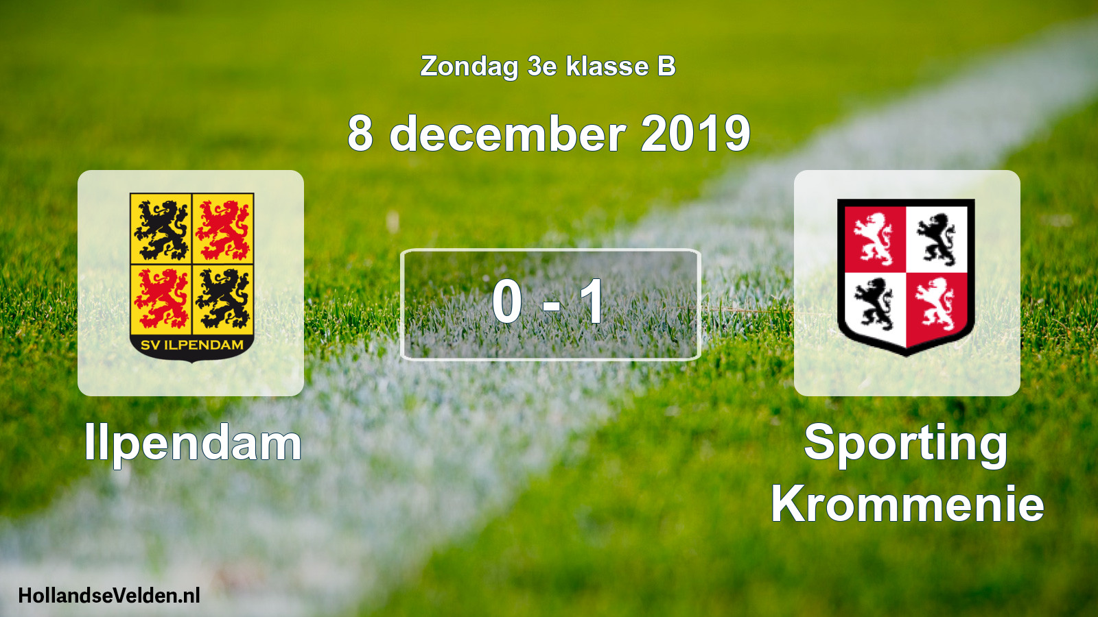 Total number of matches played: Ilpendam - Sporting Krommenie 0 - 1 (8 December 2019)