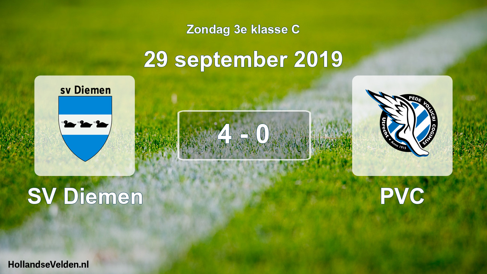 Total number of matches played: SV Diemen - PVC 4 - 0 (29 September 2019)
