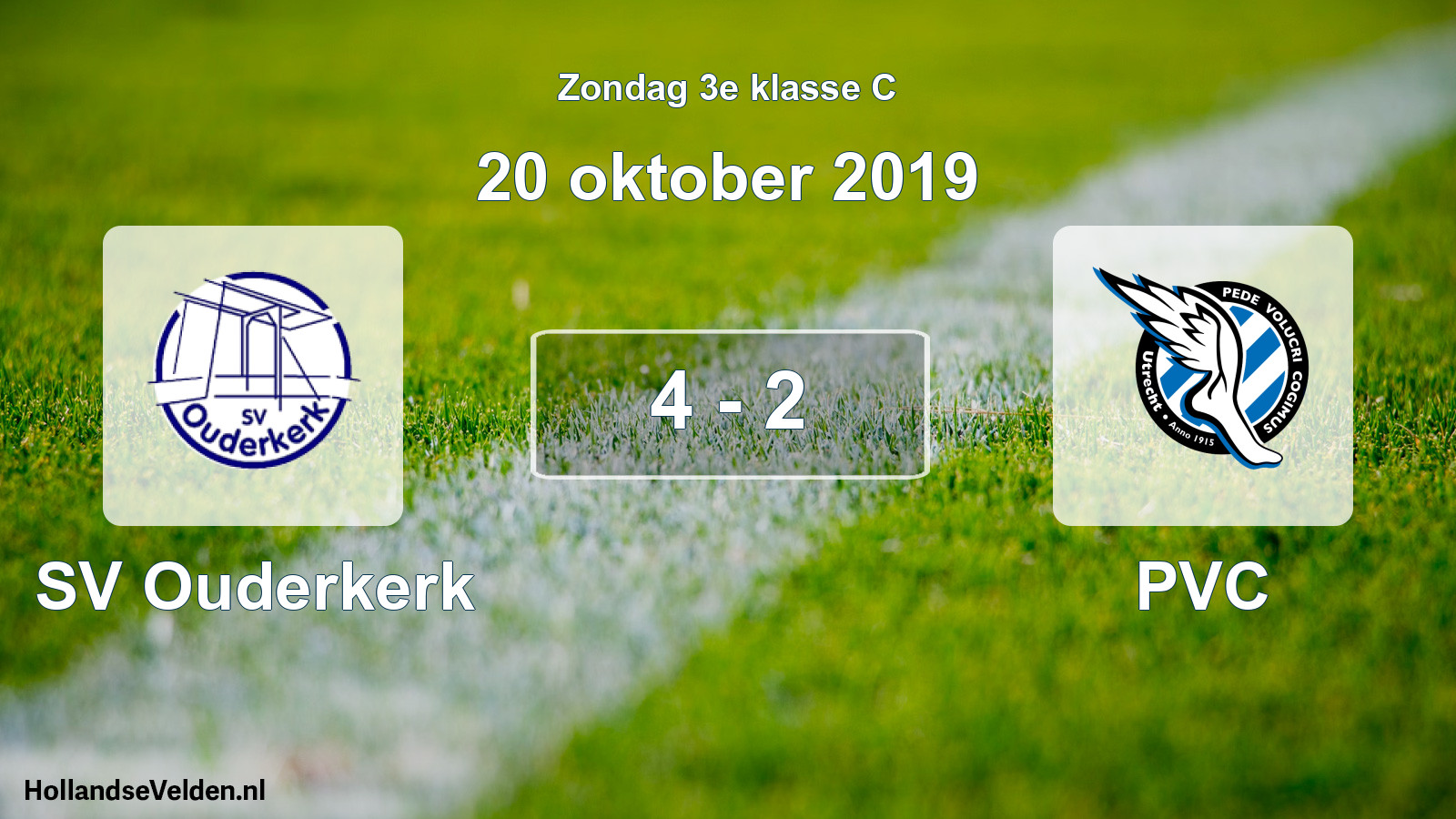 Total number of matches played: SV Ouderkerk - PVC 4 - 2 (20 October 2019)