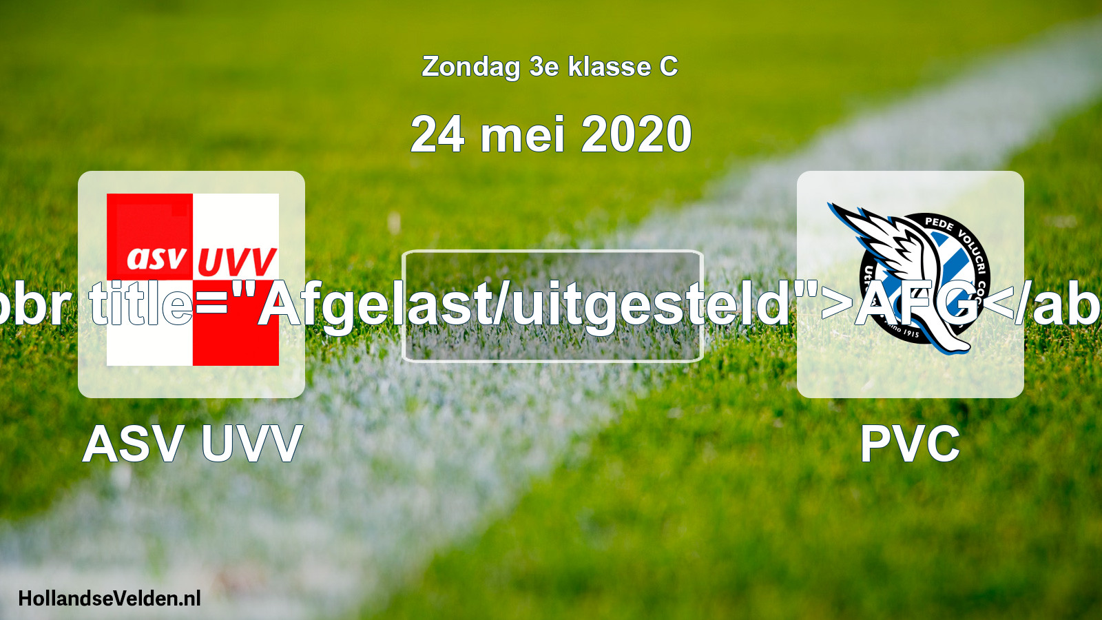 Scheduled Match: ASV UVV - PVC (24 May 2020)