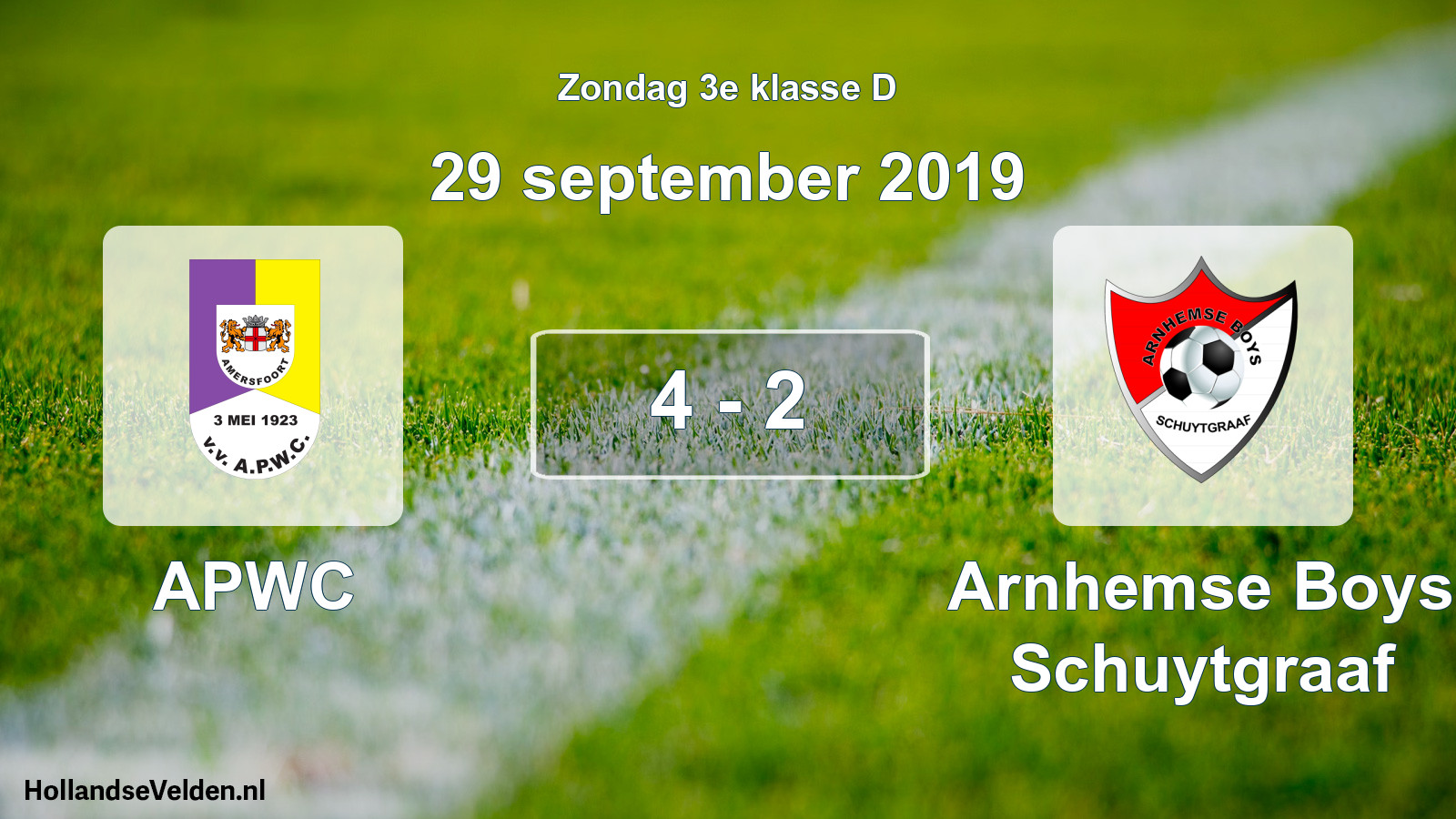 Total number of matches played: APWC - Arnhemse Boys Schuytgraaf 4 - 2 (29 September 2019)