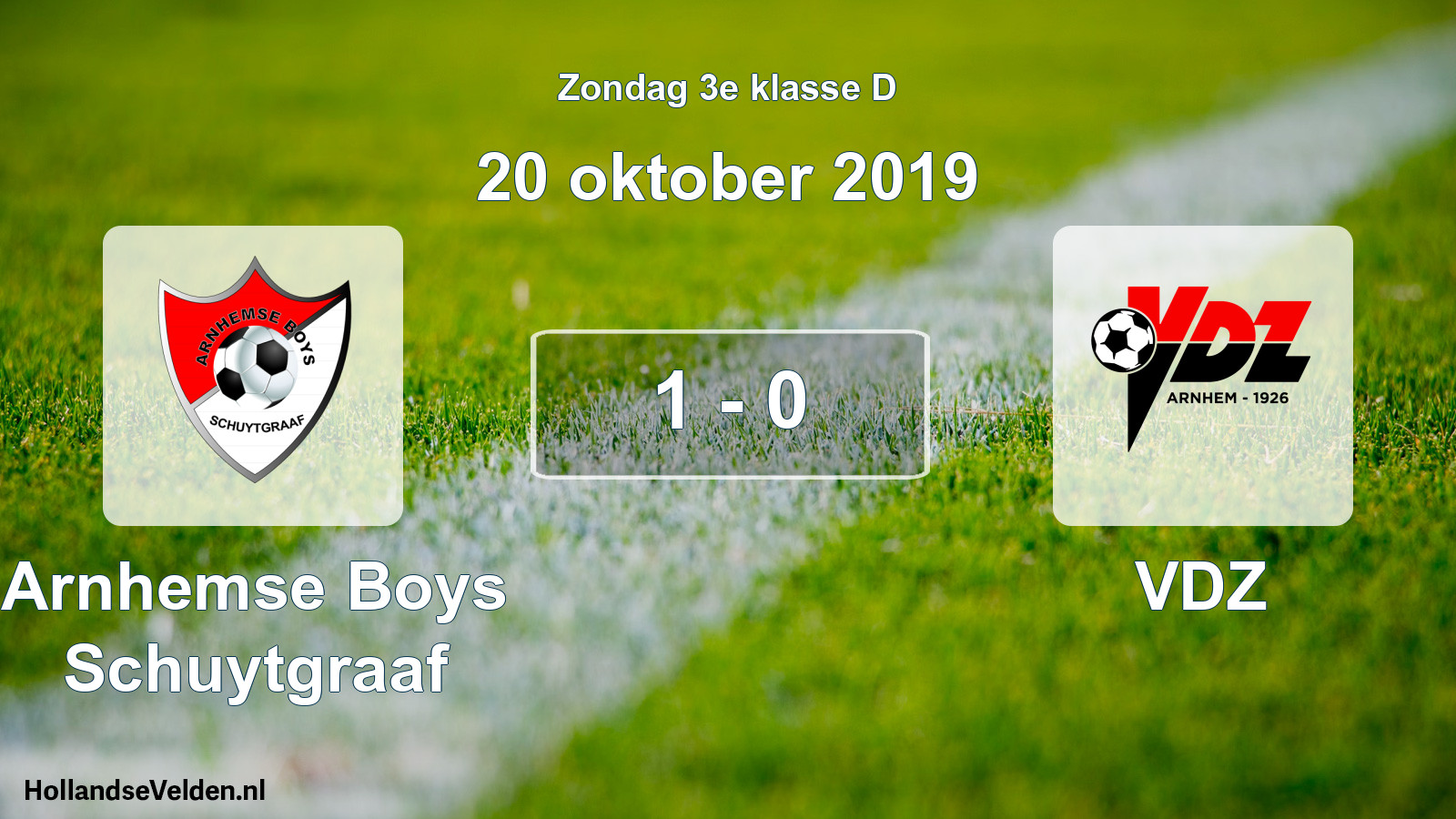 Total number of matches played: Arnhemse Boys Schuytgraaf - VDZ 1 - 0 (20 October 2019)