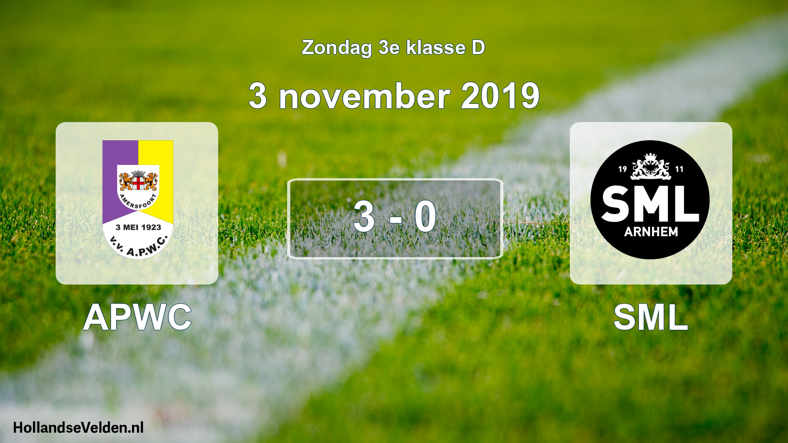 Total number of matches played: APWC - SML 3 - 0 (3 November 2019)