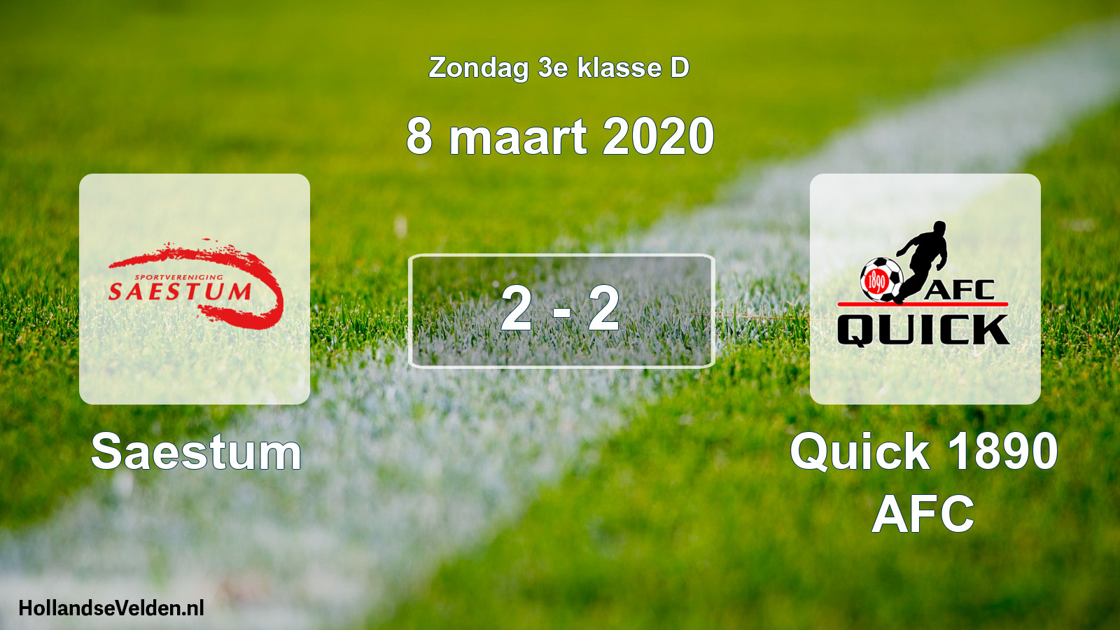 Total number of matches played: Saestum - Quick 1890 AFC 2 - 2 (8 March 2020)