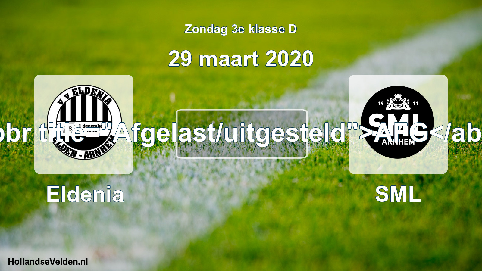Scheduled Match: Eldenia - SML (29 March 2020)