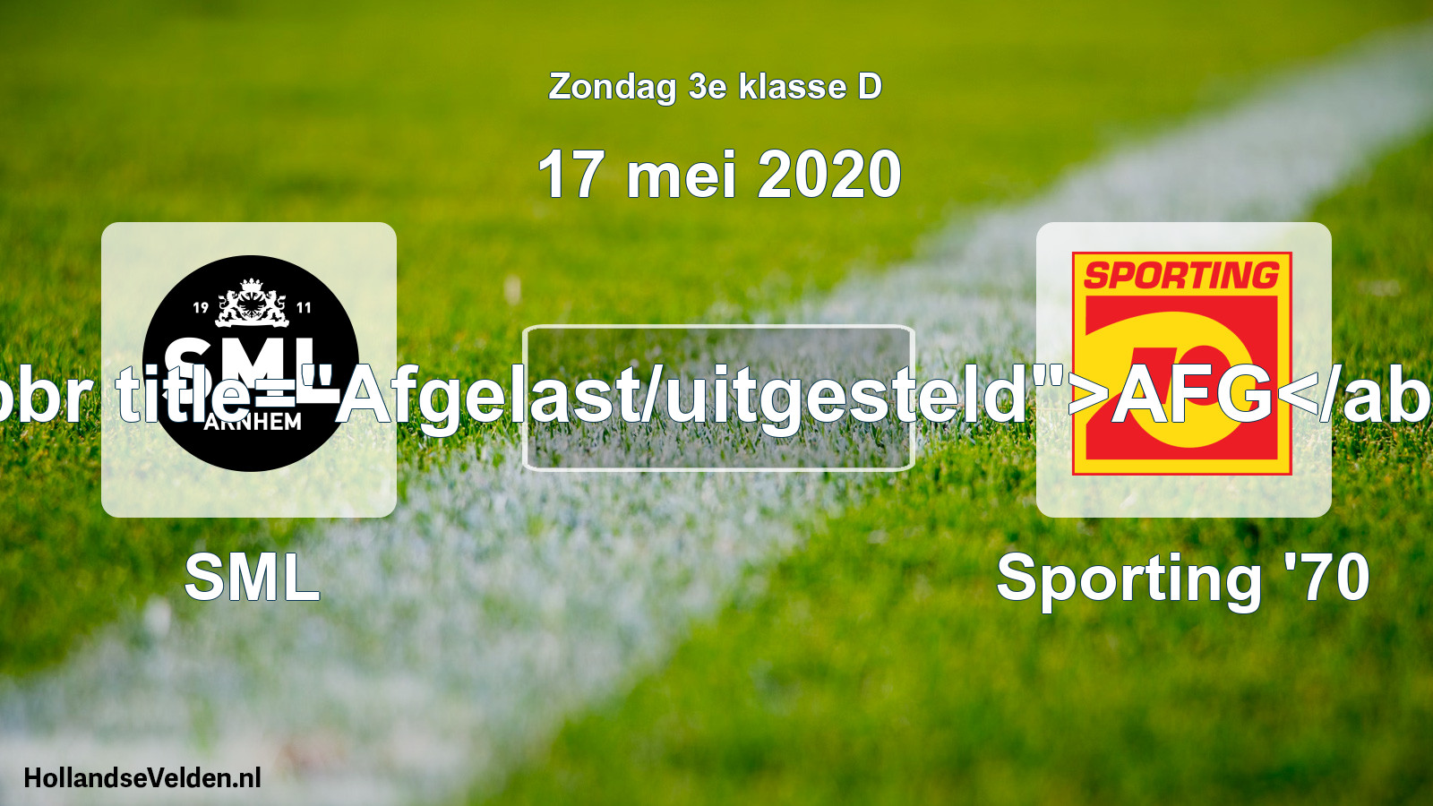 Scheduled Match: SML - Sporting '70 (17 May 2020)
