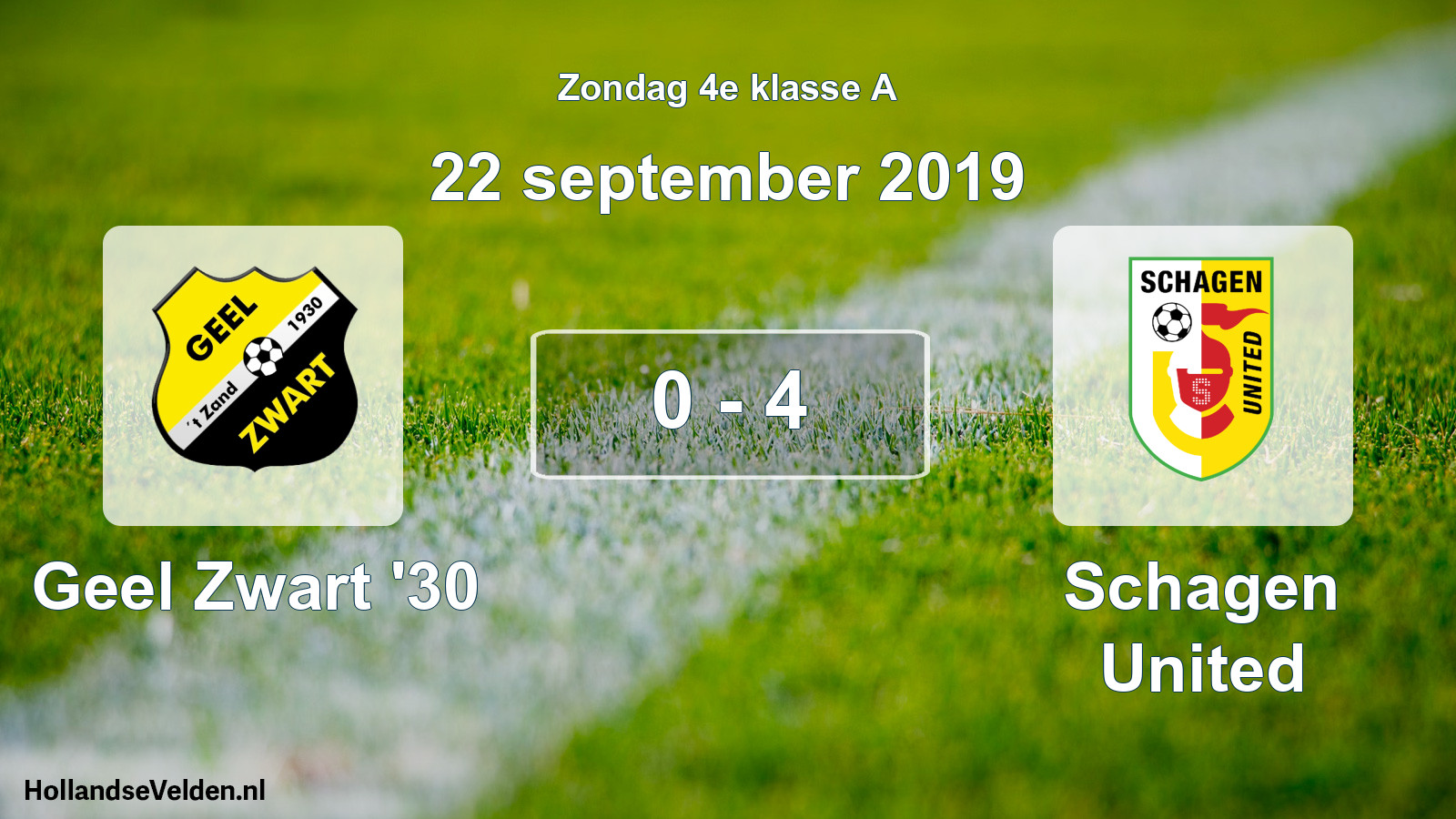 Total number of matches played: Geel Zwart '30 - Schagen United 0 - 4 (22 September 2019)