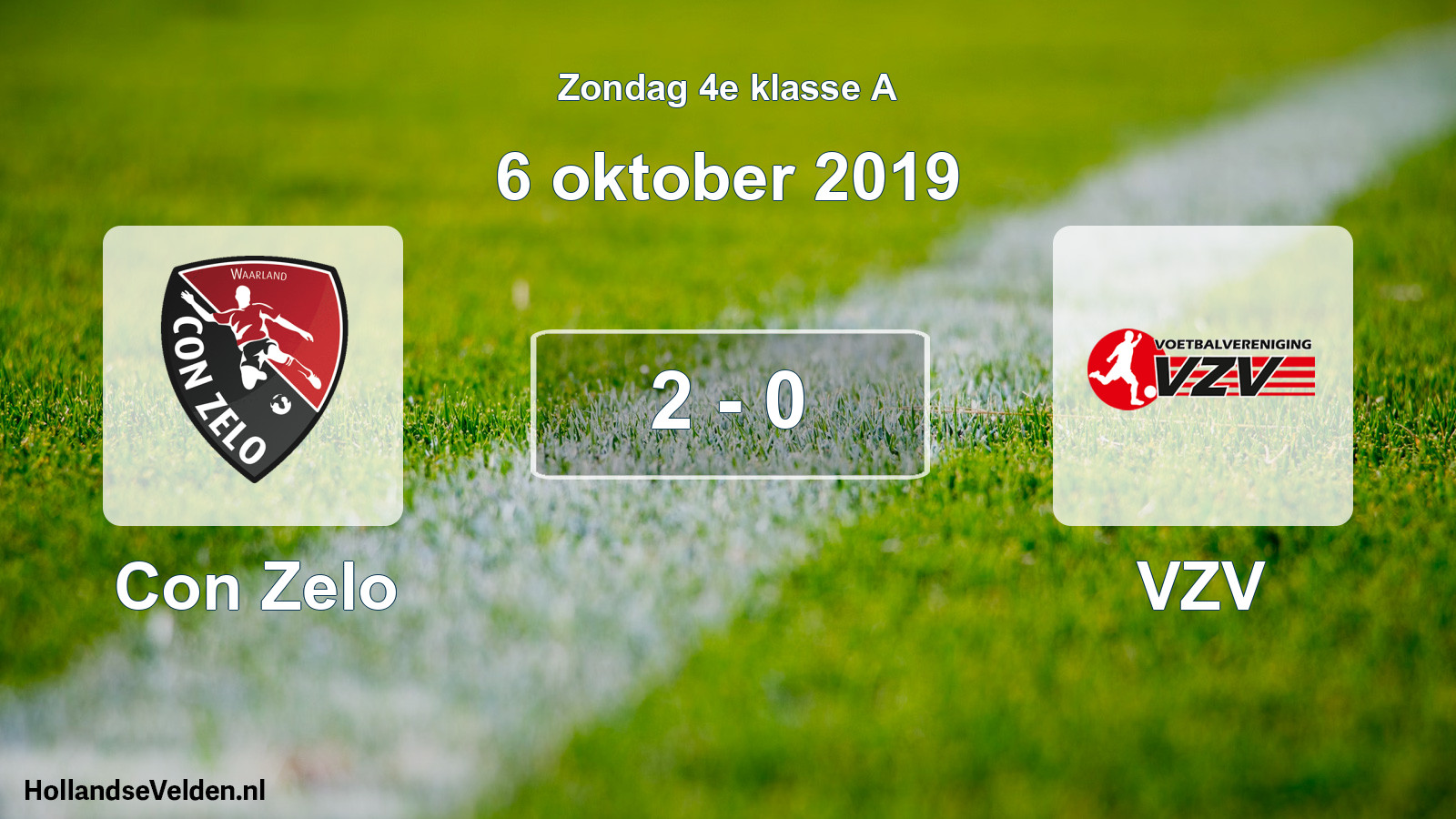 Total number of matches played: Con Zelo - VZV 2 - 0 (6 October 2019)