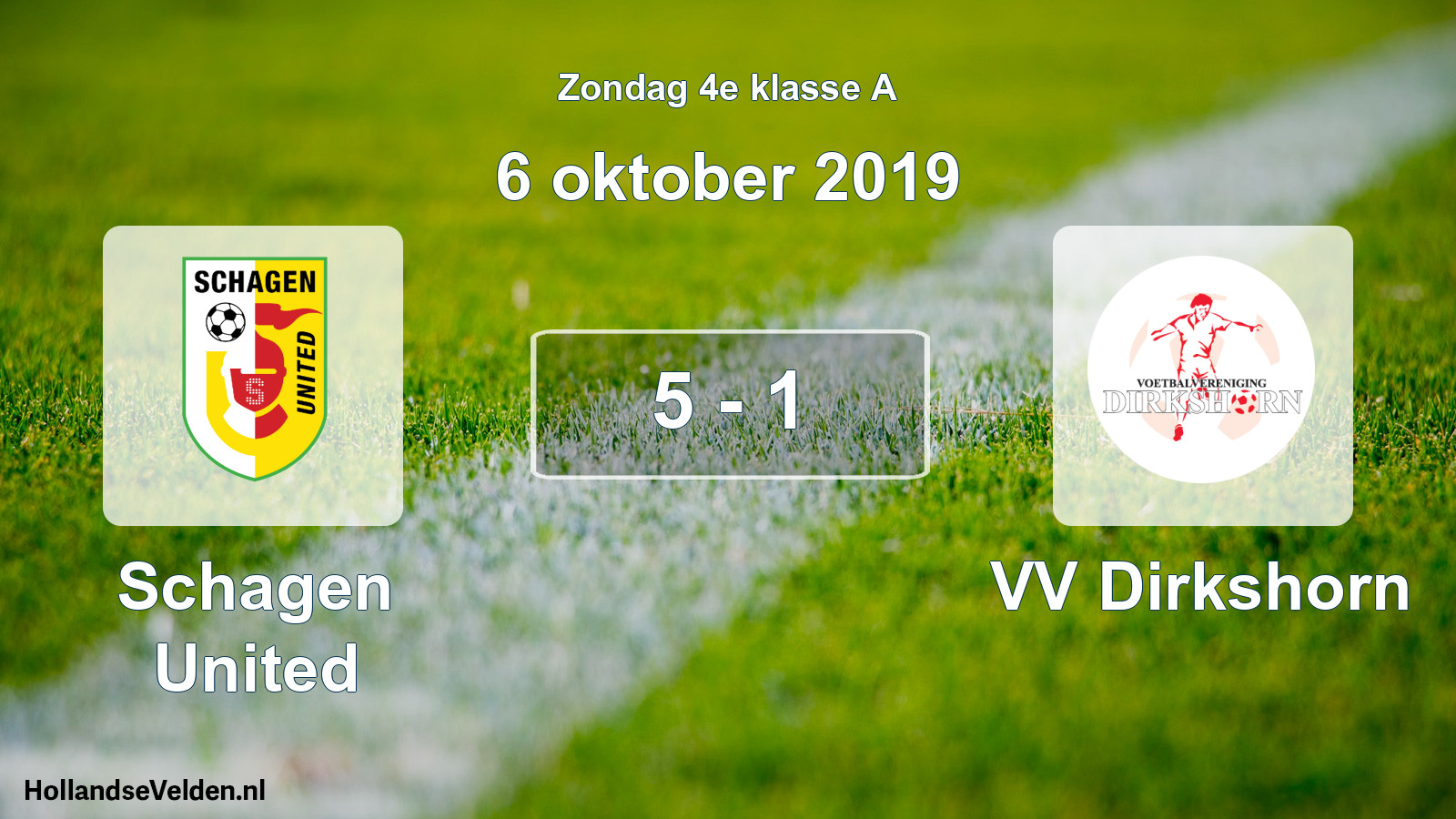 Total number of matches played: Schagen United - VV Dirkshorn 5 - 1 (6 October 2019)