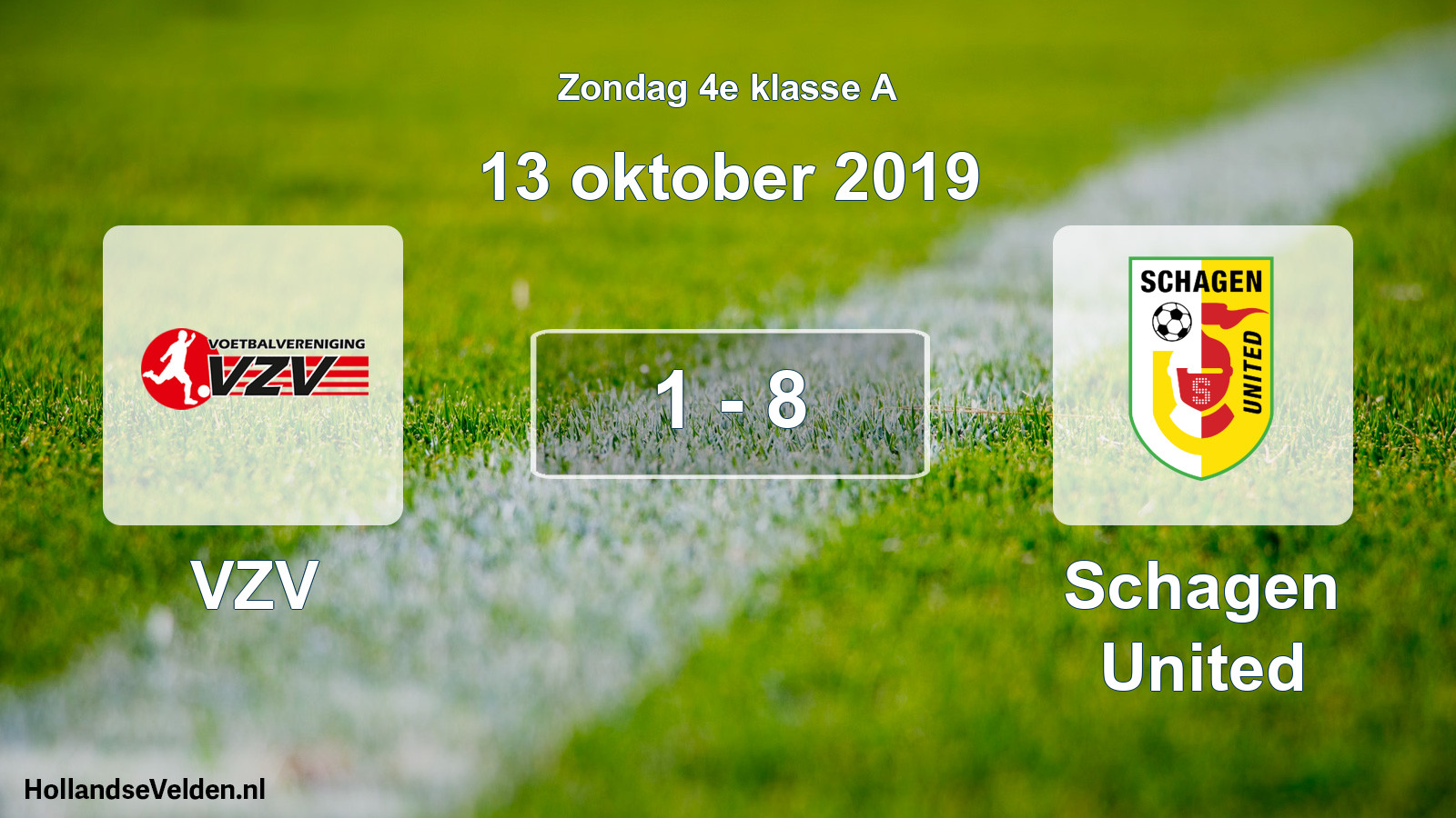 Total number of matches played: VZV - Schagen United 1 - 8 (13 October 2019)