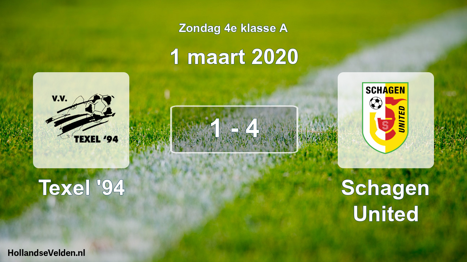 Total number of matches played: Texel '94 - Schagen United 1 - 4 (1 March 2020)
