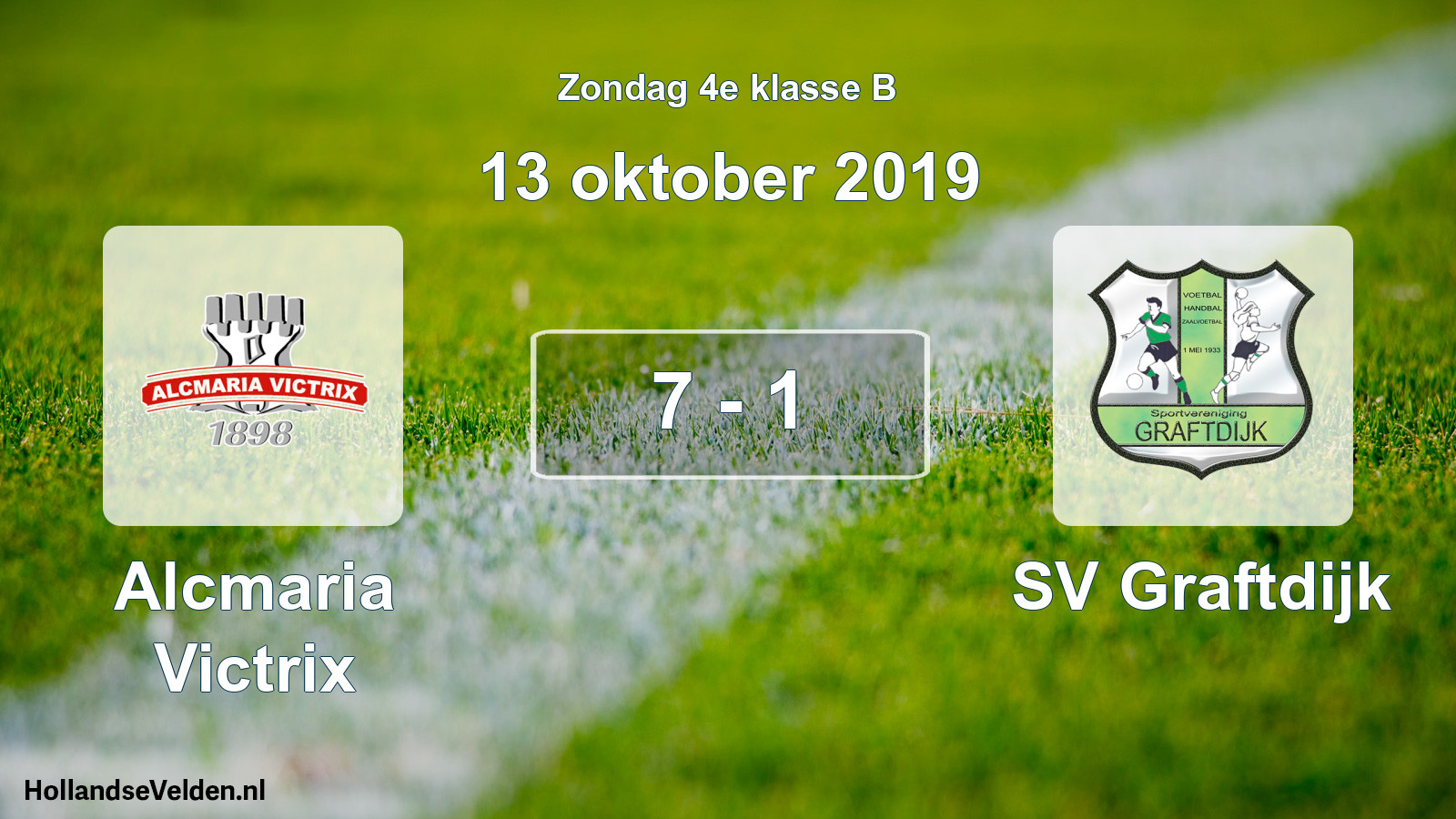 Total number of matches played: Alcmaria Victrix - SV Graftdijk 7 - 1 (13 October 2019)