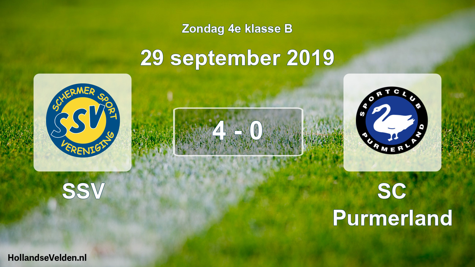 Total number of matches played: SSV - SC Purmerland 4 - 0 (29 September 2019)