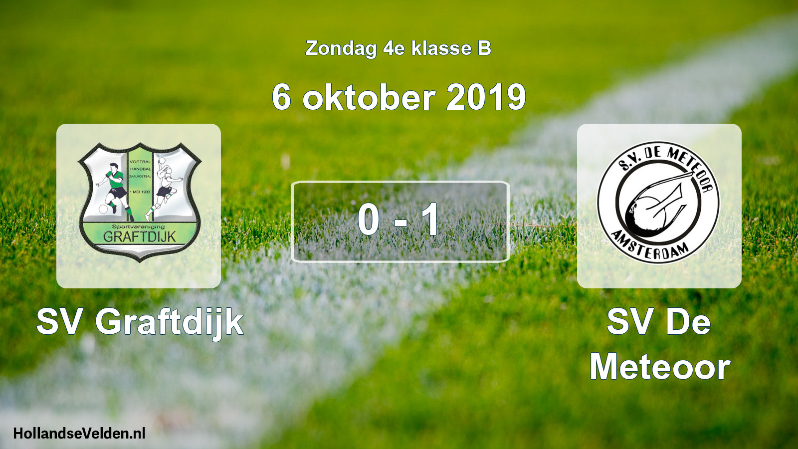 Total number of matches played: SV Graftdijk - SV De Meteoor 0 - 1 (6 October 2019)