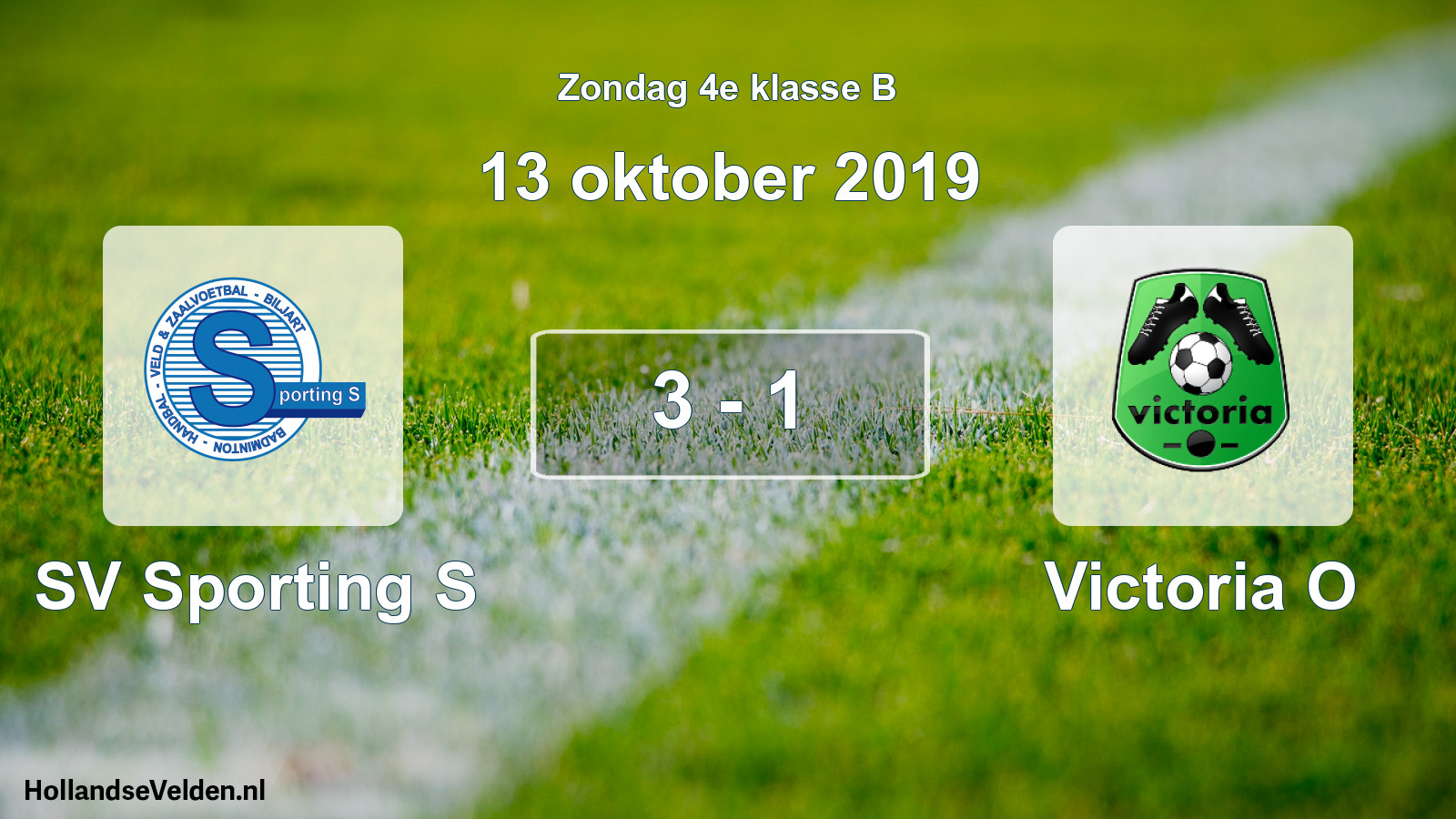 Total number of matches played: SV Sporting S - Victoria O 3 - 1 (13 October 2019)