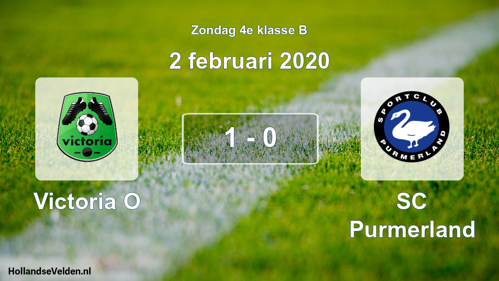 Total number of matches played: Victoria O - SC Purmerland 1 - 0 (2 February 2020)