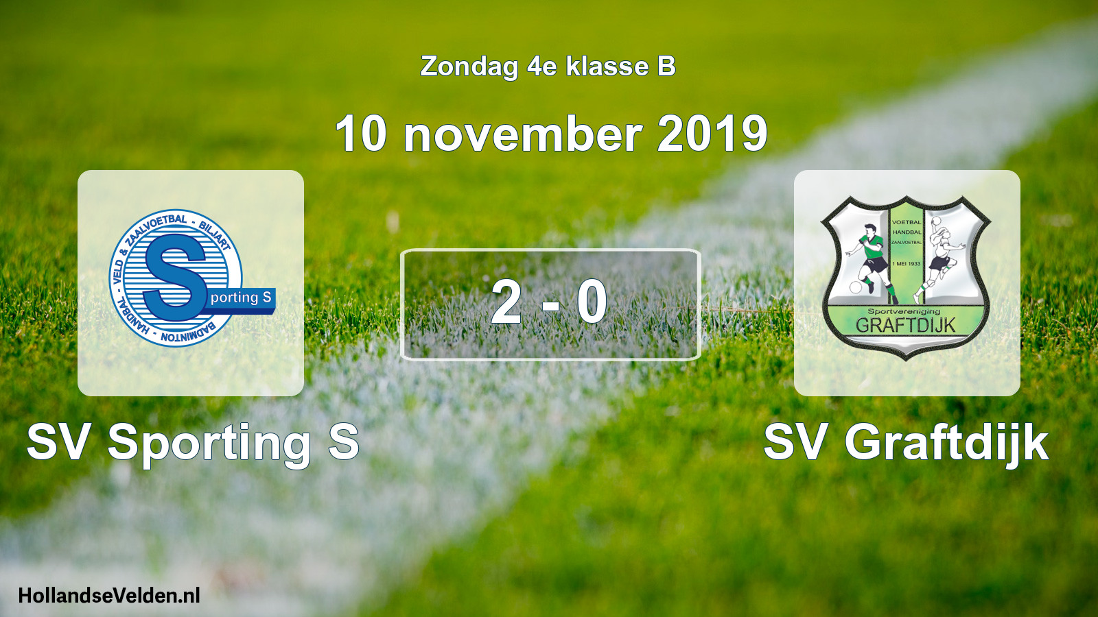 Total number of matches played: SV Sporting S - SV Graftdijk 2 - 0 (10 November 2019)