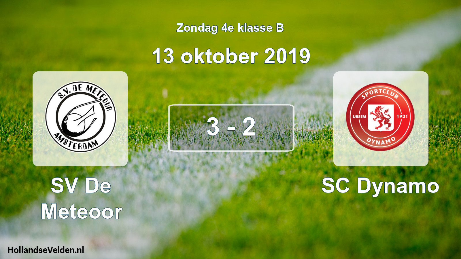 Total number of matches played: SV De Meteoor - SC Dynamo 3 - 2 (13 October 2019)