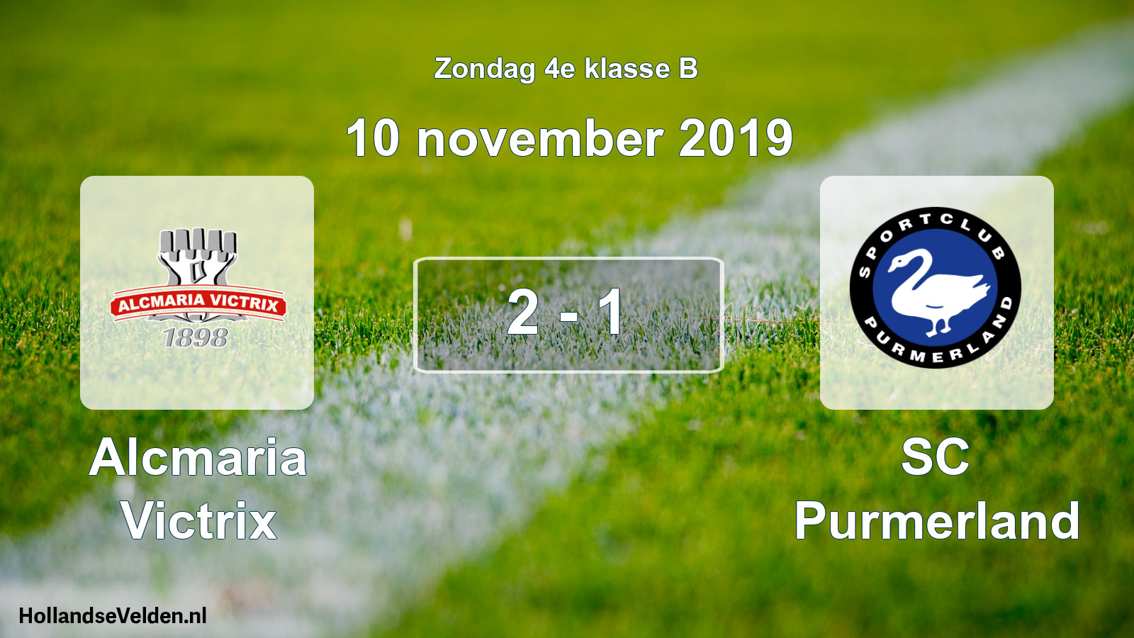 Total number of matches played: Alcmaria Victrix - SC Purmerland 2 - 1 (10 November 2019)