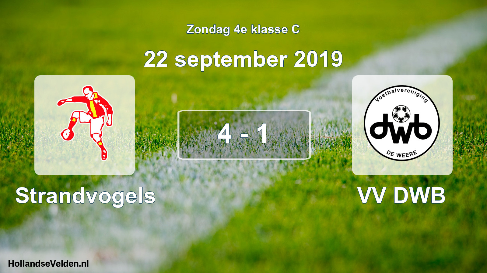 Total number of matches played: Strandvogels - VV DWB 4 - 1 (22 September 2019)