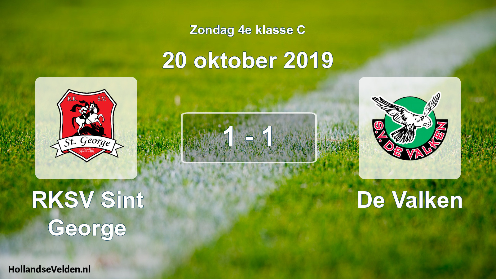 Total number of matches played: RKSV Sint George - De Valken 1 - 1 (20 October 2019)