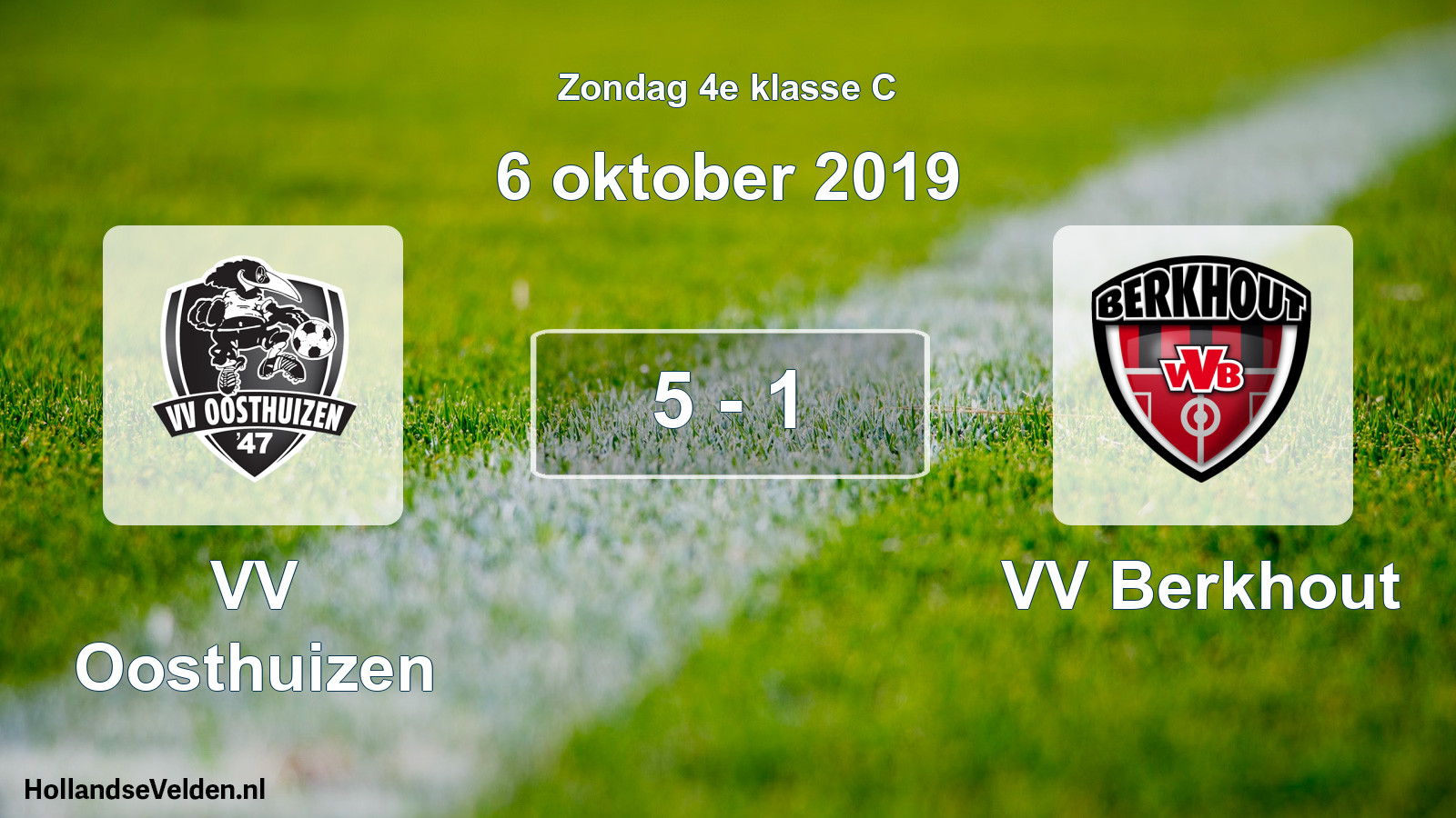 Total number of matches played: VV Oosthuizen - VV Berkhout 5 - 1 (6 October 2019)