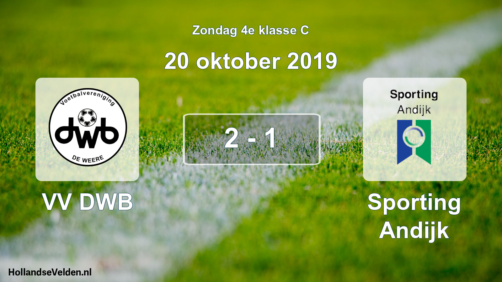 Total number of matches played: VV DWB - Sporting Andijk 2 - 1 (20 October 2019)