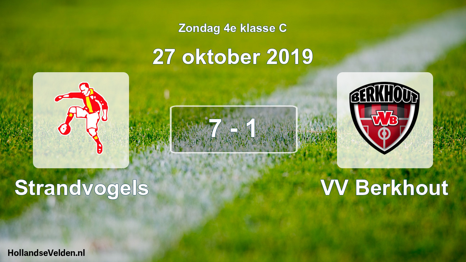 Total number of matches played: Strandvogels - VV Berkhout 7 - 1 (27 October 2019)