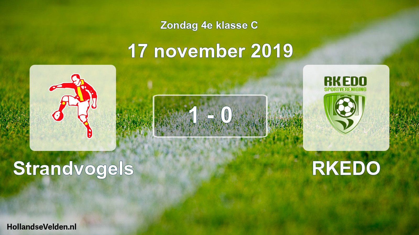 Total number of matches played: Strandvogels - RKEDO 1 - 0 (17 November 2019)