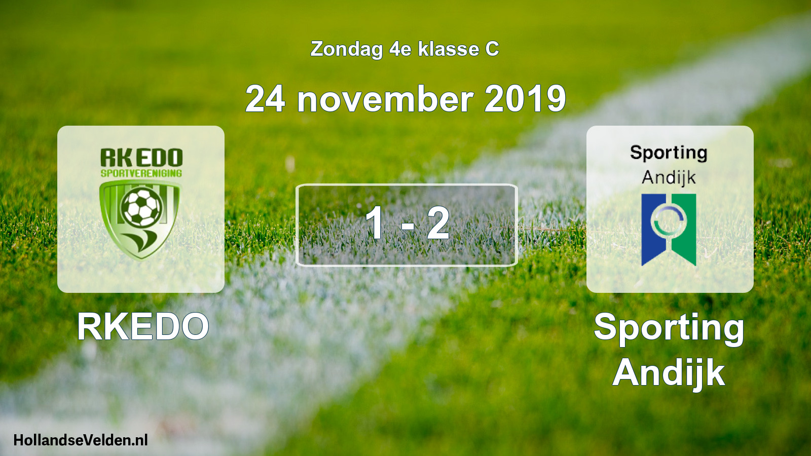 Total number of matches played: RKEDO - Sporting Andijk 1 - 2 (24 November 2019)