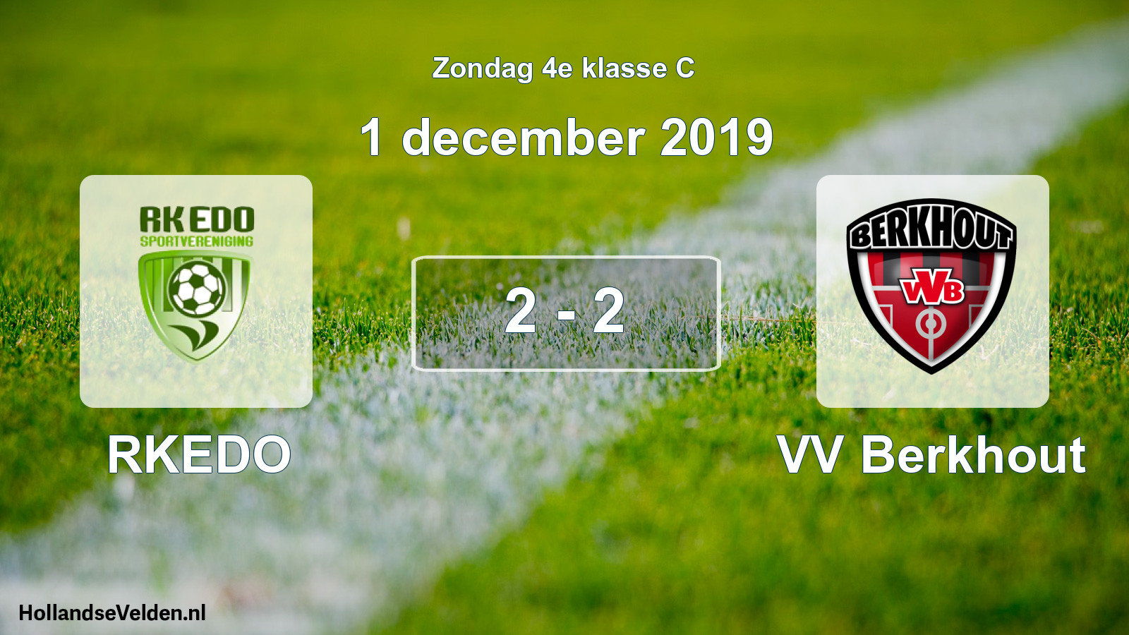 Total number of matches played: RKEDO - VV Berkhout 2 - 2 (1 December 2019)