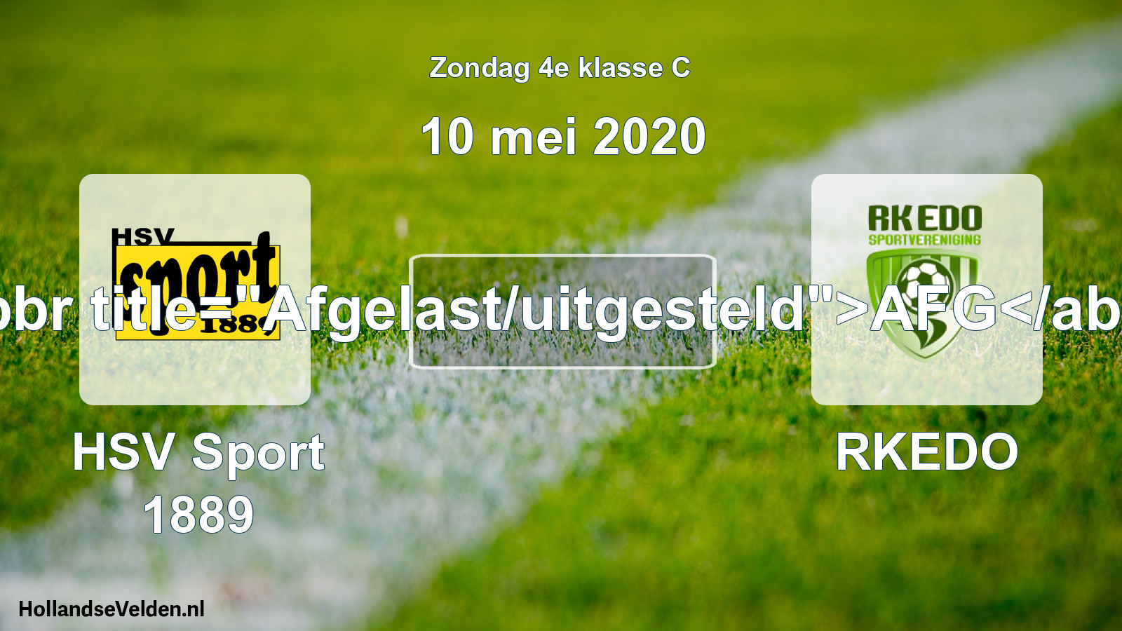 Scheduled Match: HSV Sport 1889 - RKEDO (10 May 2020)