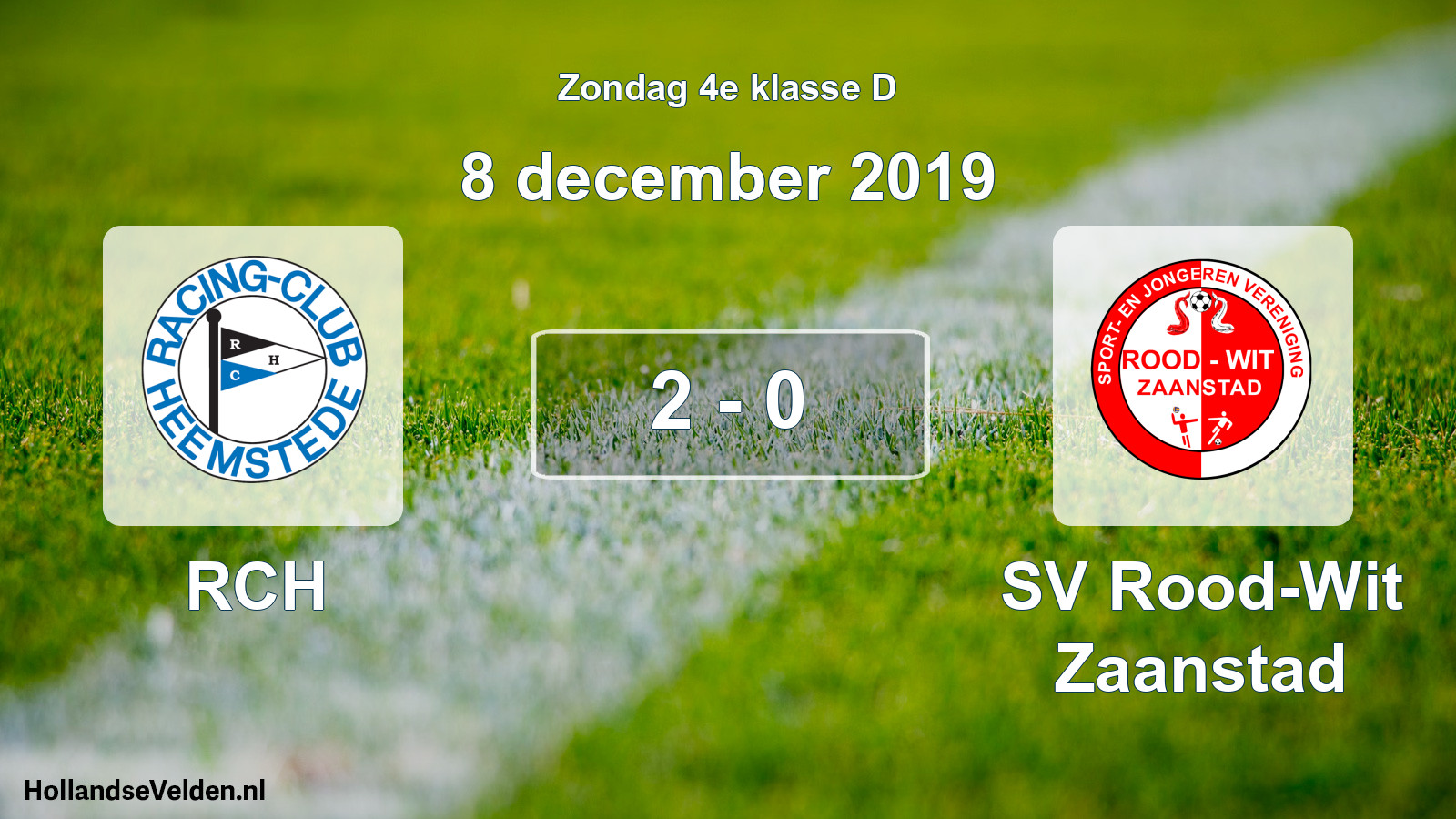 Total number of matches played: RCH - SV Rood-Wit Zaanstad 2 - 0 (8 December 2019)