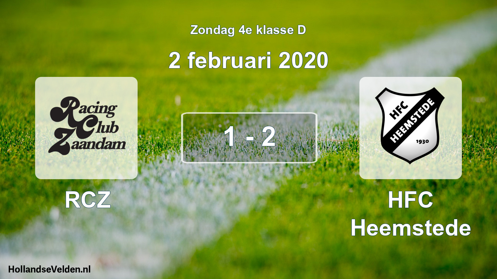 Total number of matches played: RCZ - HFC Heemstede 1 - 2 (2 February 2020)
