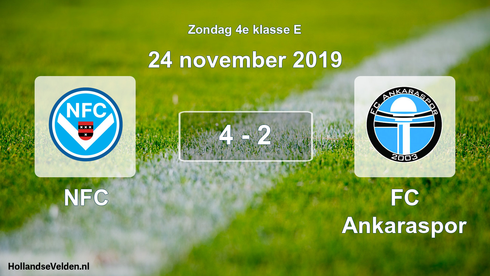 Total number of matches played: NFC - FC Ankaraspor 4 - 2 (24 November 2019)